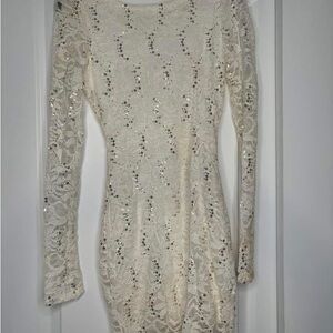 Elegant White Lace Dress